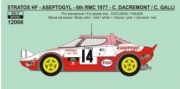 [사전 예약] REJ12008 1/12 Decal - Lancia Stratos HF "Aseptogyl" Rally Monte Carlo 1977 - Dacremont / Galli 1/12 - LIMITED for Italeri / Doyusha kit