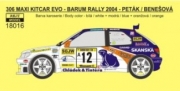 [사전 예약] REJ18016 1/18 Decal &ndash; Peugeot 306 Maxi KitCar EVO - Barum Rally 2004 - Pet&aacute;k / Bene&scaron;ov&aacute; 1/18