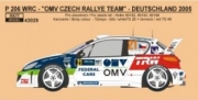 [사전 예약] REJ43029 1/43 Decal &ndash; Peugeot 206 WRC &bdquo;OMV&ldquo; Rally &Scaron;umava / Deutschland 2005 1/43 for Heller kit