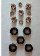 [사전 예약] REJSP927 1/24 Wheels + rubber tires + brake disc ( gravel / 3D print ) 5 pcs - C4 WRC 1/24 for Heller kit