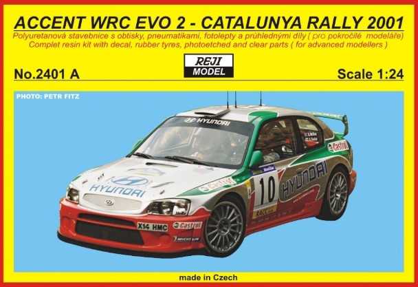 [사전 예약] REJ2401A Kit &ndash; Hyundai Accent WRC EVO 2 Catalunya rally 2001 1/24