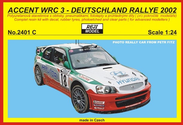 [사전 예약] REJ2401C Kit &ndash; Hyundai Accent WRC EVO 3 Rallye Deutschland 2002 1/24