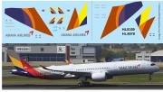 [사전 예약] TBD518 1/144 Decals for Airbus A350 Asiana Airlines livery TB Decal TBD518