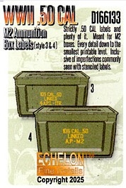 [사전 예약] D166133 1/16 WWII .50 CAL ammo box labels (3 & 4)