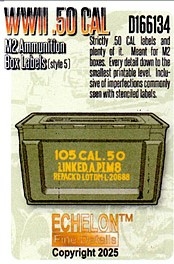 [사전 예약] D166134 1/16 WWII .50 CAL ammo box labels (5)