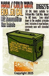[사전 예약] D166276 1/35 NAM / Cold War ERA .50 CAL M2 ammo box labels