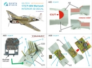 [사전 예약] QD+72214 1/72 P-40N Warhawk 3D-Printed & coloured Interior on decal paper (Academy) (with 3D-printed resin parts)