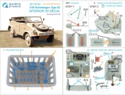 [사전 예약] QD+35142 1/35 Kubelwagen Type 82 3D-Printed & coloured Interior on decal paper (Meng VS-015) (with 3D-printed resin parts)