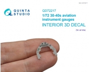 [사전 예약] QD72217 1/72 1930-1940s aviation instrument gaugies (for all kits)