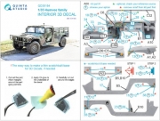 [사전 예약] QD35154 1/35 Humvee family 3D-Printed & coloured Interior on decal paper (ICM)