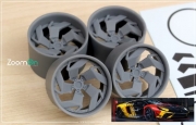 [사전 예약] ZR145 1/24 PUR LX12 rim set Front 19 inch, Rear 20 inch Tyre use Aoshima kit