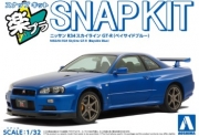 [사전 예약] AOS20044 1/32 Nissan R34 Skyline GT-R (Bayside Blue)