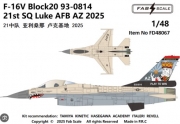 [사전 예약] FD48067 1/48 F-16V Block20 93-0814  21st SQ Luke AFB AZ 2025