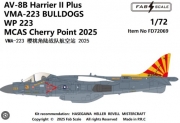 [사전 예약] FD72069 1/72 AV-8B Harrier II Plus VMA-223 BULLDOGS  WP223 MCAS Cherry Point 2025