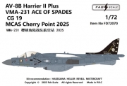 [사전 예약] FD72070 1/72 AV-8B Harrier II Plus VMA-231 ACE OF SPADES  CG 19  MCAS Cherry Point 2025