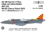 [사전 예약] FD48069 1/48 AV-8B Harrier II Plus VMA-223 BULLDOGS  WP223 MCAS Cherry Point 2025
