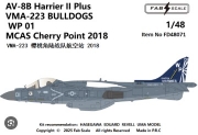 [사전 예약] FD48071 1/48 AV-8B Harrier II Plus VMA-223 BULLDOGS  WP 01  MCAS Cherry Point 2018