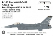 [사전 예약] FD72057 1/72 F-16C Block40 122nd FW  Fort Wayne ANGB IN 2025（Photo-etched Parts Included）
