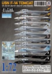 [사전 예약] DXM51-7160 1/72 USN VF-31/VF-32/VF-103/VF-213/NSAWC F-14 Tomcat Collection #5