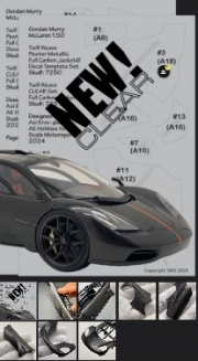 [사전 예약] SM7251 1/24 Gordon Murray T.50 Full Carbon Jacket - Clear SKU #7251