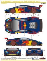 [사전 예약] SK24204 1/24 LB-WORKS Lamborghini AVENTADOR Ver.2 Red Bull