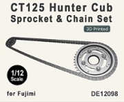 [사전 예약] DE12098 1/12 CT125 Hunter Cub Chain & Sprocket set for Fujimi