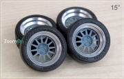 [사전 예약] ZR148 1/24 WedsSport Racing kurage 2p rim set 15 inch with Normal Tyre