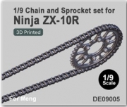 [사전 예약] DE09005 1/9 Chain and Sprocket set for Ninja ZX-10R for Meng