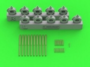 [사전 예약] SM-350-119 1/350 HMS Naiad armament barrels - 5,25in (10pcs), 40mm POM-POM (8pcs), Vickers .50cal (8pcs) and Hotchkiss saluting gun (for Trumpeter kit)