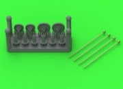 [사전 예약] GM-72-043 1/72 Width indicators for German vehicles (used on Sd.Kfz. 221, 222, 223, 231, 232, 233, 234, 247, 250, 251, 263) - set of 4pcs