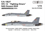 FD72068 1/72 F/A-18E/F VFC-12 Fighting Omars NAS Oceana 2024