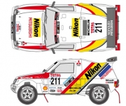 SHK-D205 1/24 Nikon Pajero 1992 for MITSUBISHI PAJERO 92 PARIS LE CAP WINNER by T.