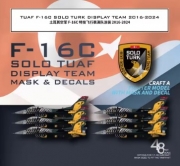 [사전 예약] G48102 1/48 TuAF F-16C Solo turk Display Team 2016-2024 MASK & DECAL FOR THE TAMIYA 61106 SCALE 1/48 KIT