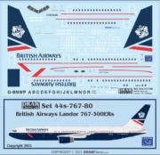 [사전 예약] 44-767-80 1/144 British Airways &ldquo;Landor&rdquo; 767-300ERs