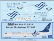 [사전 예약] 44-737-129 1/144 Korean Air Skyteam 737-800