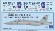 [사전 예약] 72-F18-2 1/72 GO NAVY BEAT ARMY! F/A-18F