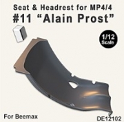 [사전 예약] DE12102 1/12 Seat & Headrest for MP4/4 #11 Alain Prost for Beemax