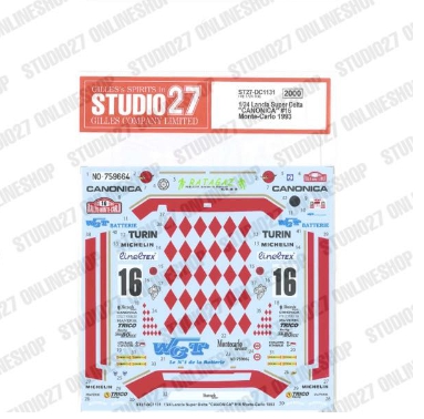 [사전 예약] ST27-DC1131 1/24 Super Delta "CANONICA" #16 Monte-Carlo (1993) Studio27