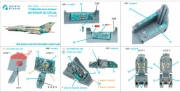 [사전 예약] QD+72239 1/72 MiG-21bis early 3D-Printed & coloured Interior on decal paper (Eduard) (with 3D-printed resin parts)