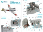 [사전 예약] QD32265 1/32 Nakajima Ki-44 Tojo 3D-Printed & coloured Interior on decal paper (Hasegawa)