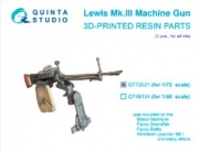 [사전 예약] QT72021 1/72 Lewis Mk.III Machine gun, 2 pcs (all kits)