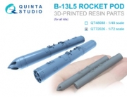 [사전 예약] QT72026 1/72 B-13L5 rocket pods, 2 pcs (for all kits)