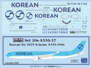 [사전 예약] 20-A330-37 1/200 Korean Air A330-300s 2025 Scheme