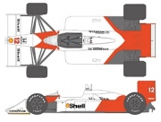 [사전 예약] SHK-D521 1/12 McLaren MP4/4 1988 Monaco optional decal for Beemax
