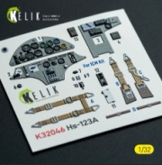 [사전 예약] K32046 1/32 Hs-123A-1 - interior 3D decals for ICM kit (1/32) ICM