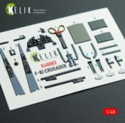 [사전 예약] K48003 1/48 F-8J Crusader - interior 3D decals for Hasegawa kit (1/48) Hasegawa