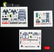 [사전 예약] K48042 1/48 Harrier GR1/GR3 interior 3D decals for Kinetic kit (1/48) Kinetic