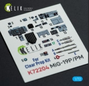[사전 예약] K72204 1/72 MiG-19P/PM - interior 3D decals for ClearProp kit (1/72) ClearProp