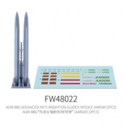 [사전 예약] FW48022 1/48 AGM-88G ADVANCED ANTI-RADIATION GUIDED MISSILE AARGM (2PCS)