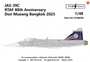 [사전 예약] FD48094 1/48 JAS-39C  RTAF 88th Anniversary  Don Mueang Bangkok 2025